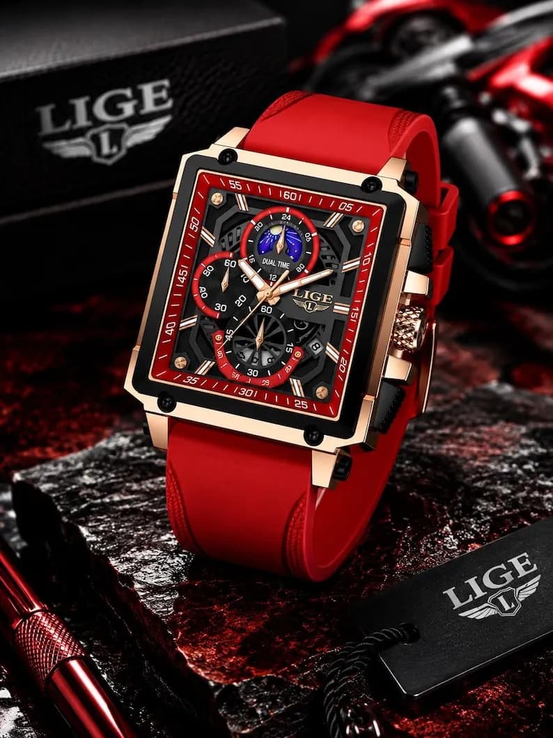 Square Dual Time Chronograph