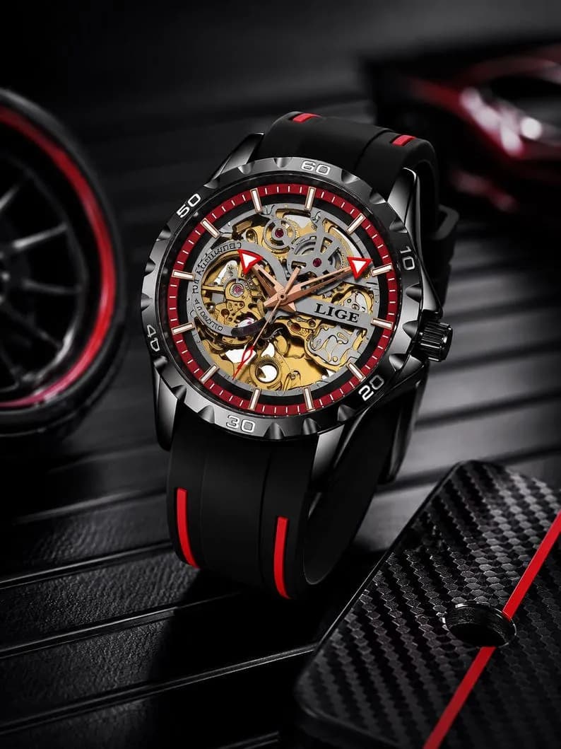 Skeleton Automatic Sport Watch