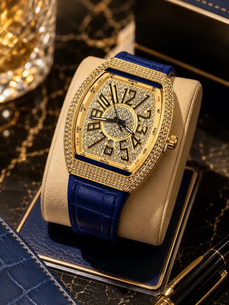 Diamond Tonneau Luxury Watch